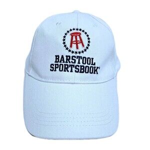 Barstool Sportsbook Baseball Hat Cap White Black Red Snapback Logo